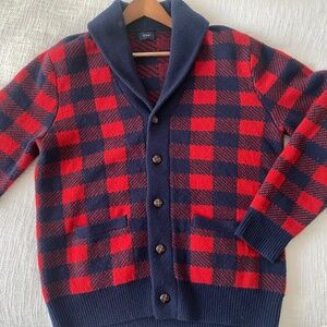 J.Crew 100% Lambswool Crewneck Cardigan Sweater – Style E3697